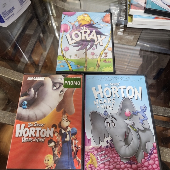 7 Dr Seuss DVD Lot Horton Lorax Cat In the Hat Grinch - Picture 3 of 3